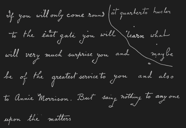 Facsimile of the reconstructed note.