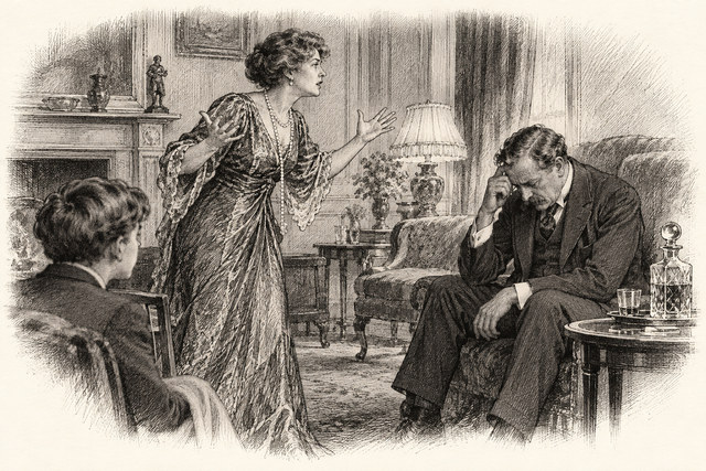 An engraving-style sketch for Giants’ Bread, chapter 6.