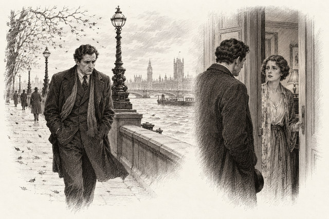 An engraving-style sketch for Giants’ Bread, chapter 4.