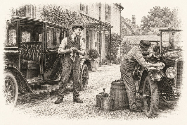 An engraving-style sketch for Giants’ Bread, chapter 1.