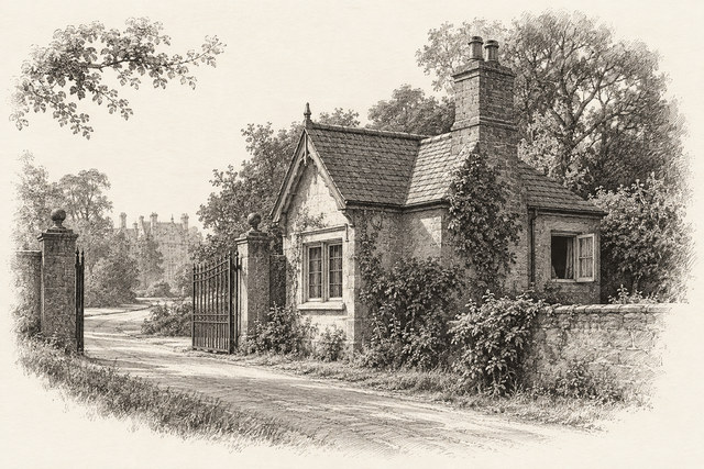 An engraving-style sketch for Murder at the Vicarage, Chapter 17.