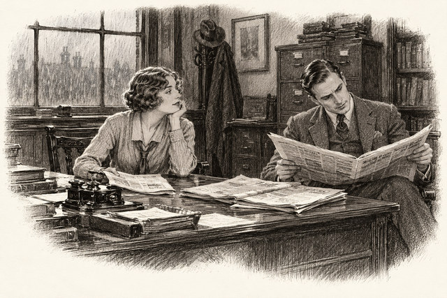 An engraving-style sketch for Partners in Crime, Chapter VII. Finessing The King.