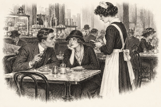 An engraving-style sketch for Partners in Crime, Chapter XV. The Sunningdale Mystery.