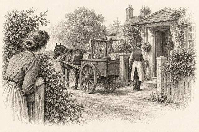 An engraving-style sketch for The Big Four, 5. DISAPPEARANCE OF A SCIENTIST.