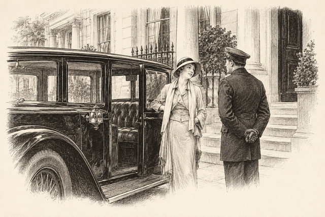 An engraving-style sketch for The Secret of Chimneys, 8 A Dead Man.